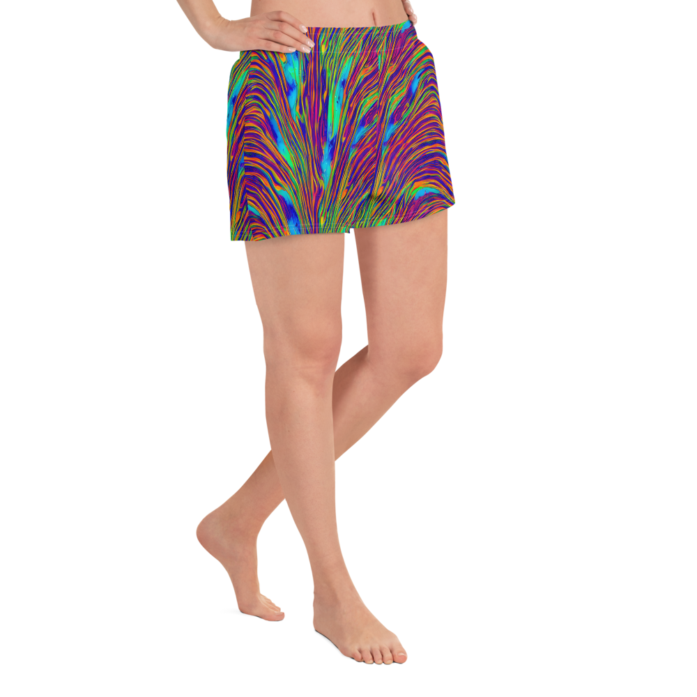 Women’s Athletic Shorts - Lux Waves
