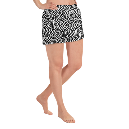 Women’s Athletic Shorts - Static Swirl
