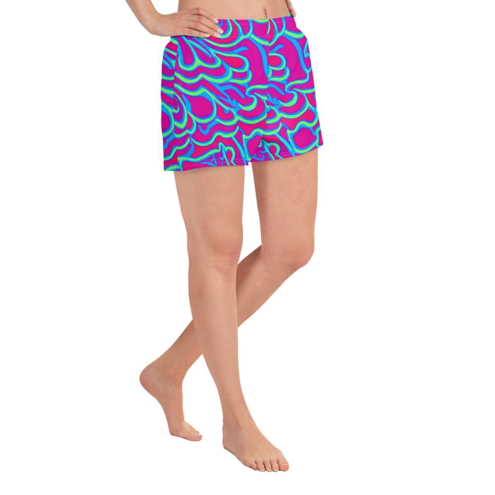 Women’s Athletic Shorts - Aquatic Ember