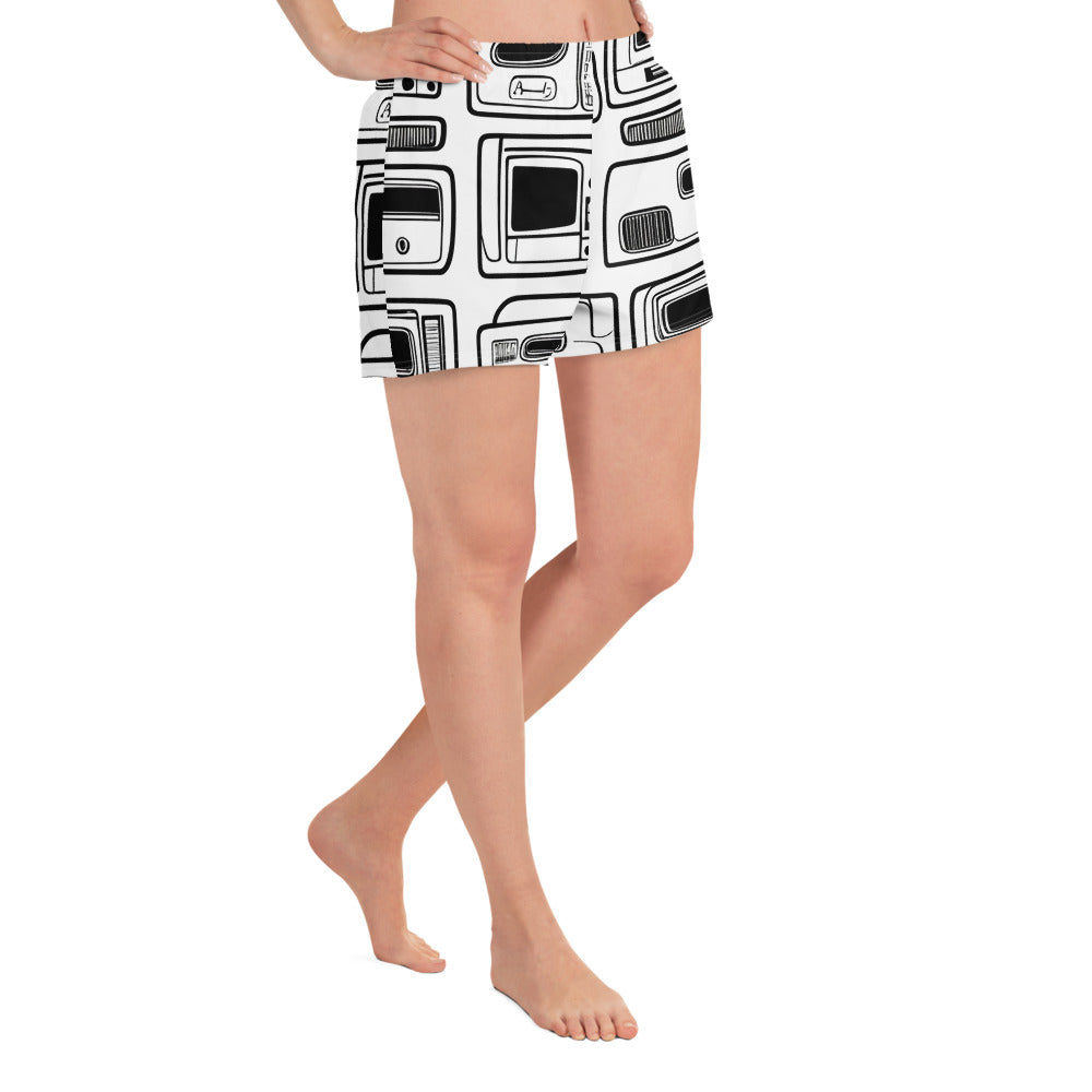 Women’s Athletic Shorts - Techno Echo