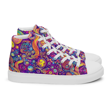 Men's High Top Canvas Shoes - Festival of Whimsy