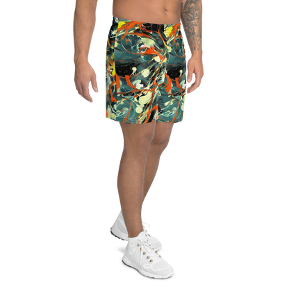 Men's Athletic Shorts - Fluid Firestorm