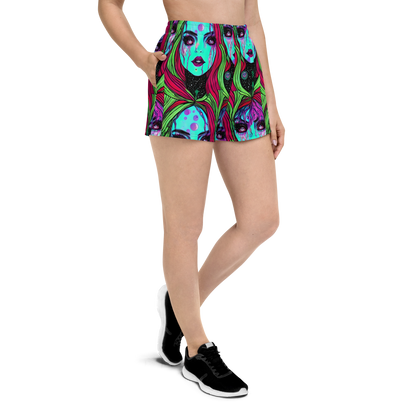 Women’s Athletic Shorts - Luminous Nightfall
