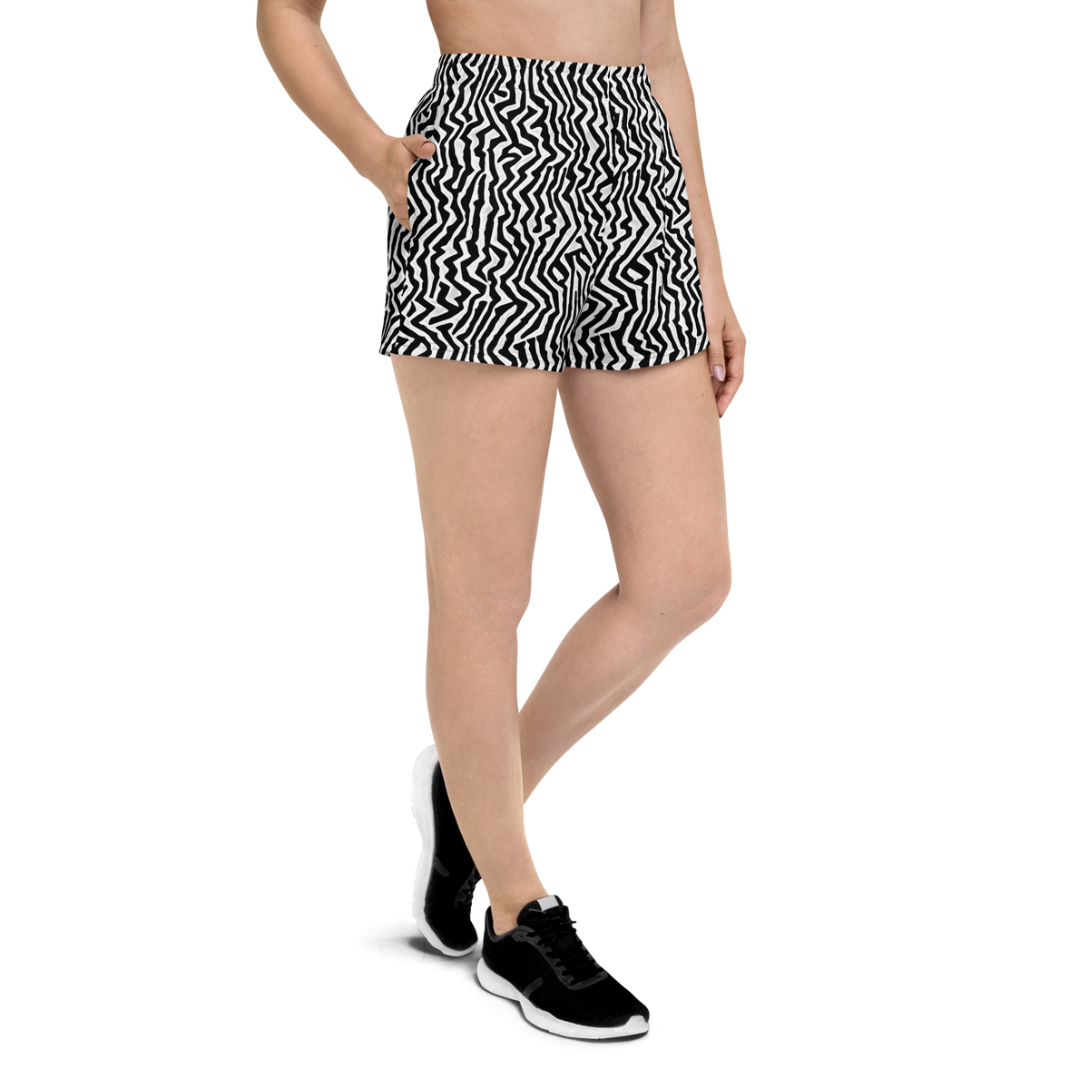 Women’s Athletic Shorts - Static Swirl