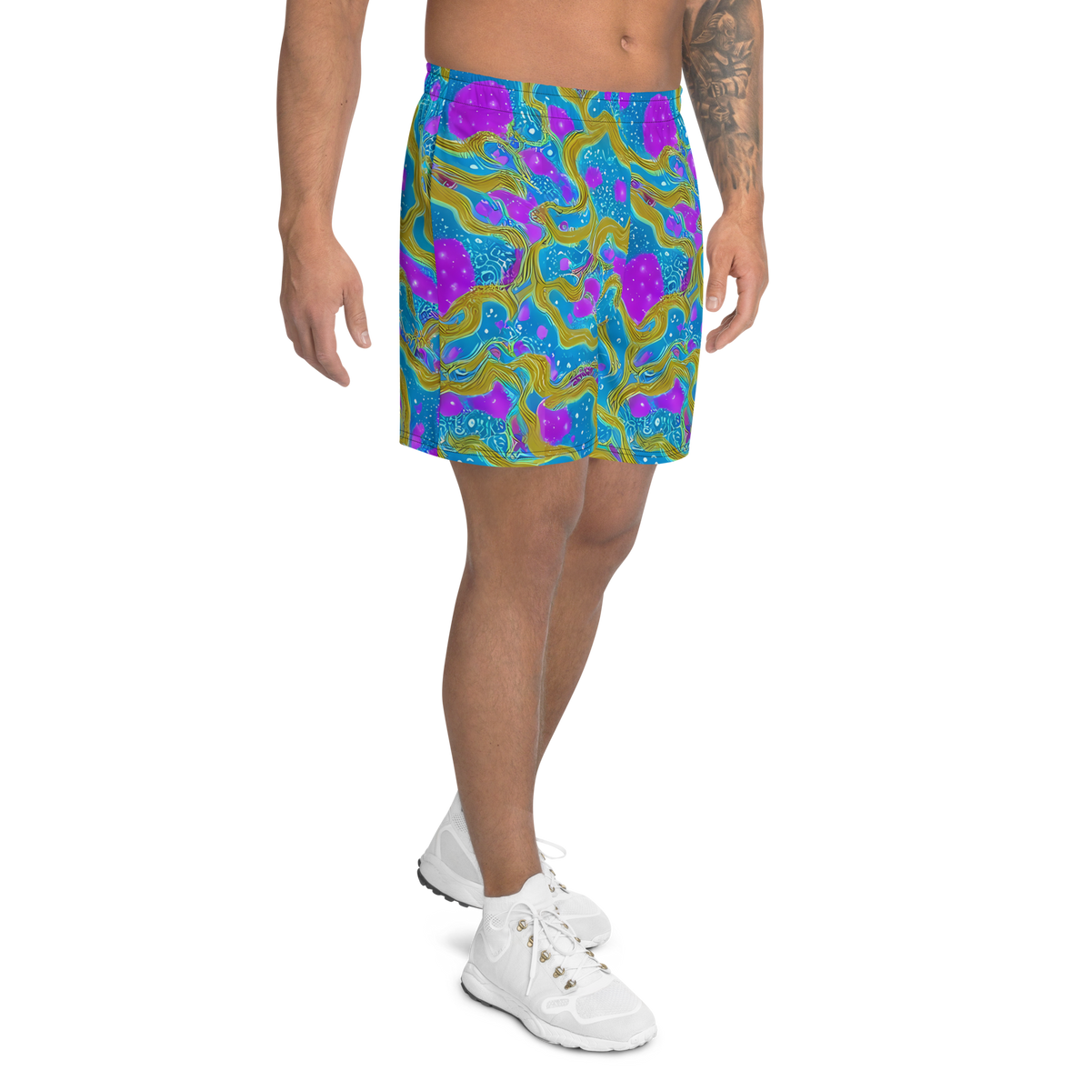 Men's Athletic Shorts - Mystic Waves