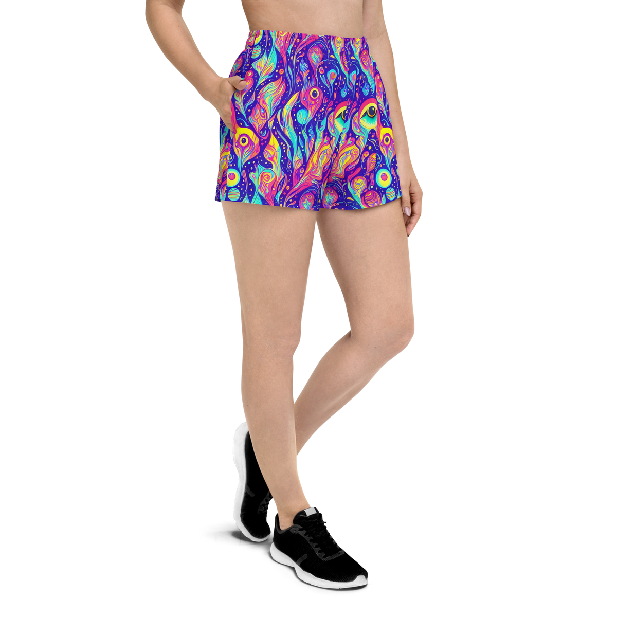 Women’s Athletic Shorts - Mystic Petal Dance