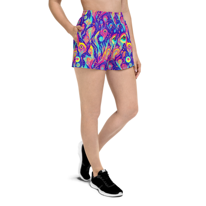 Women’s Athletic Shorts - Mystic Petal Dance