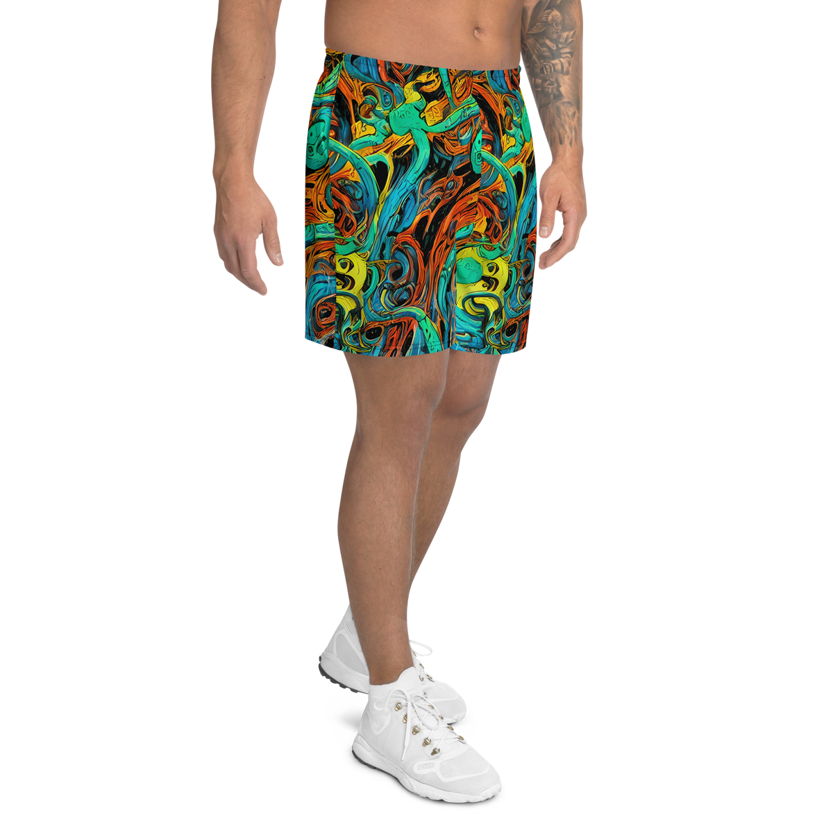 Men's Athletic Shorts - Flaming Mirage