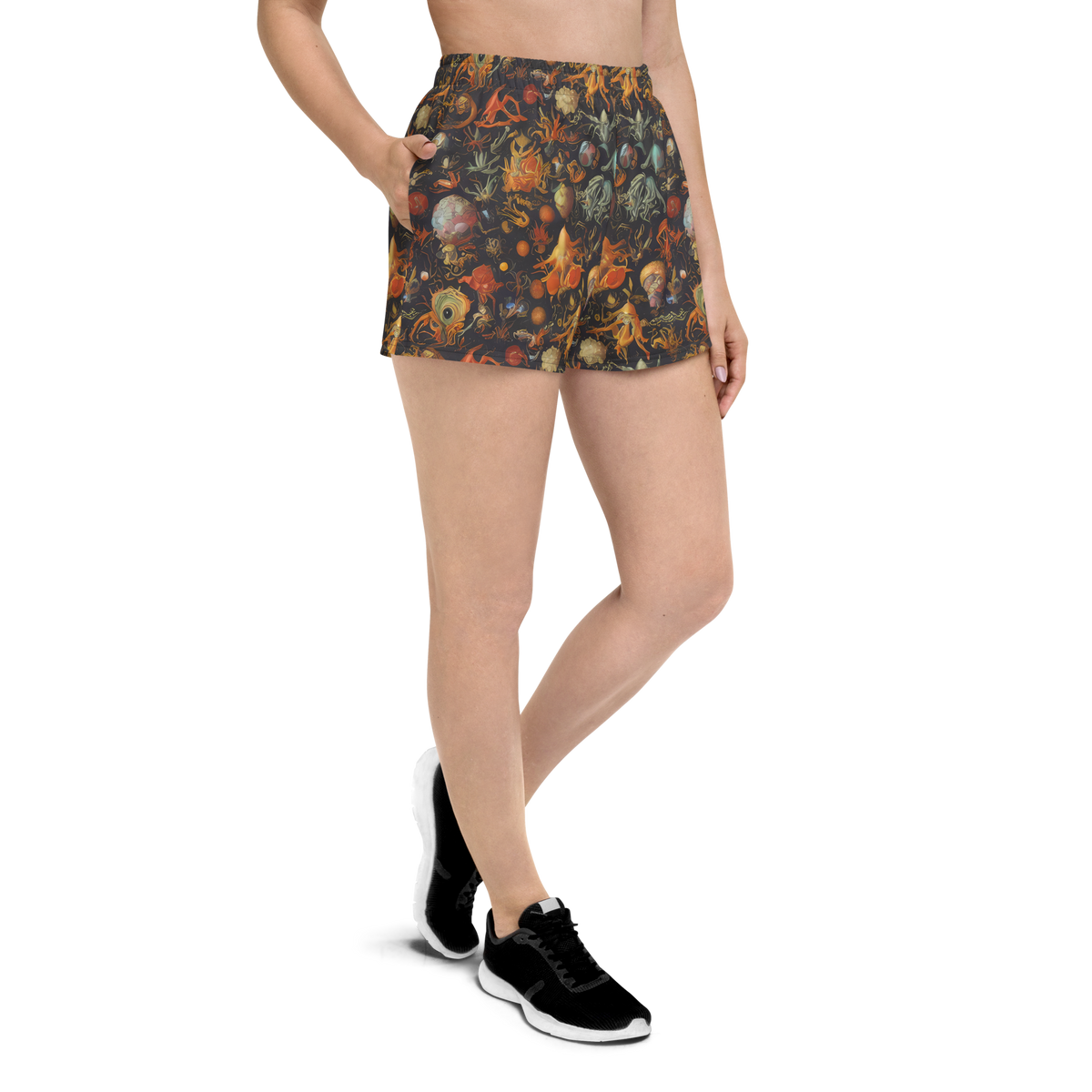 Women’s Athletic Shorts - Florescent Void