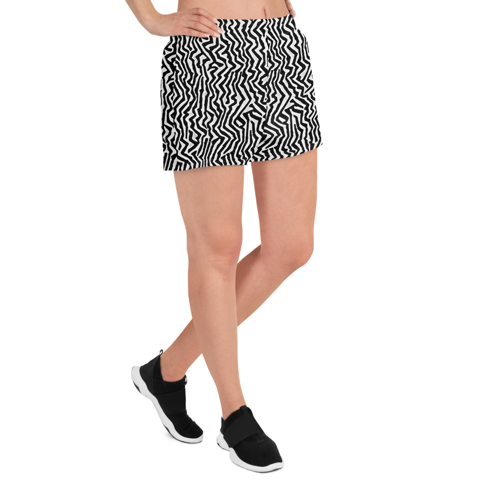 Women’s Athletic Shorts - Static Swirl