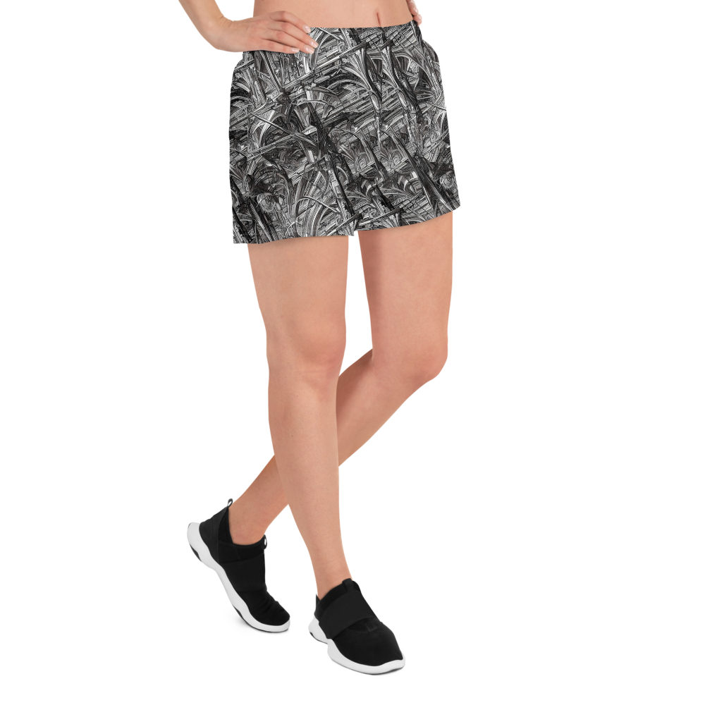 Women’s Athletic Shorts - Gothic Whirlwind