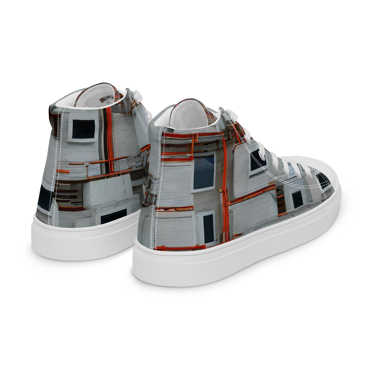 Women's High Top Canvas Shoes - Industrial Reverie