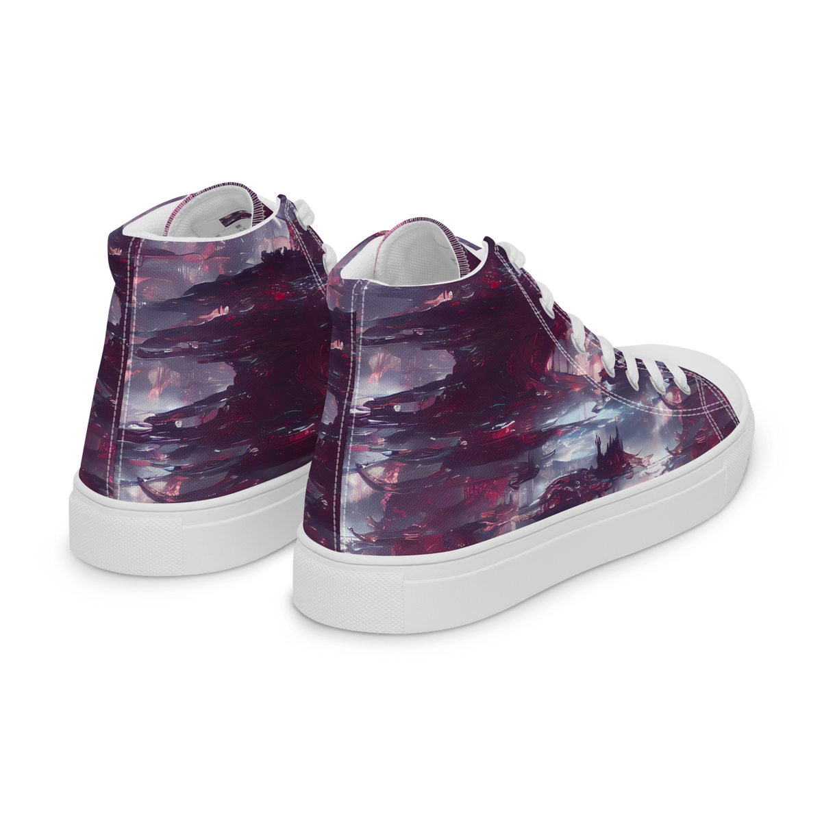 Women's High Top Canvas Shoes - Twilight Fortresses