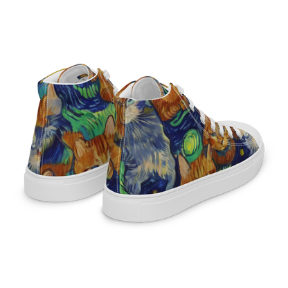 Women's High Top Canvas Shoes - Celestial Claws