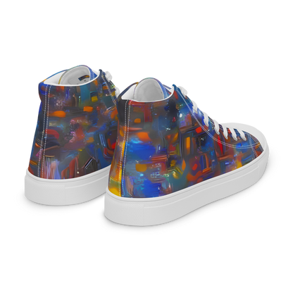 Women's High Top Canvas Shoes - Abstract Conflux