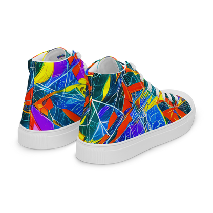 Men's High Top Canvas Shoes - Arkhipov Waves