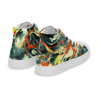 Women's High Top Canvas Shoes - Fluid Firestorm