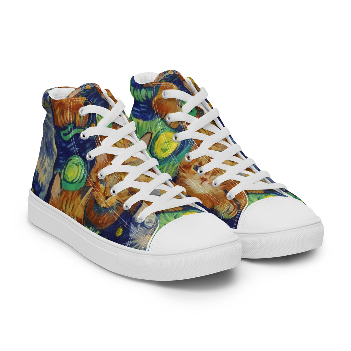 Women's High Top Canvas Shoes - Celestial Claws