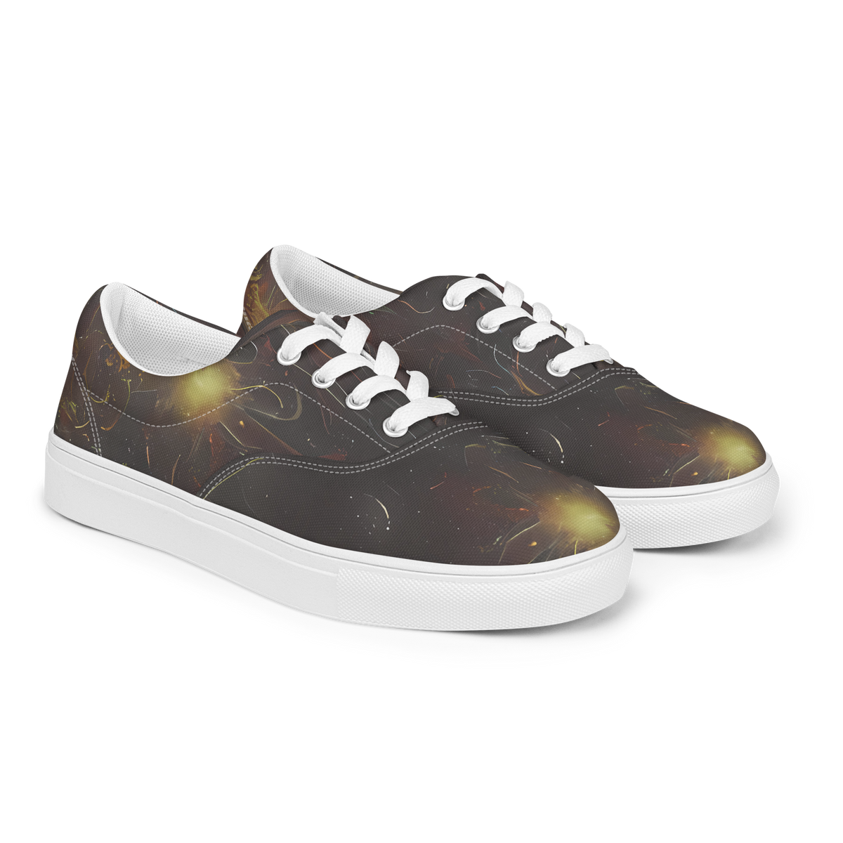 Men's Lace-Up Canvas Shoes - Quantum Illusions