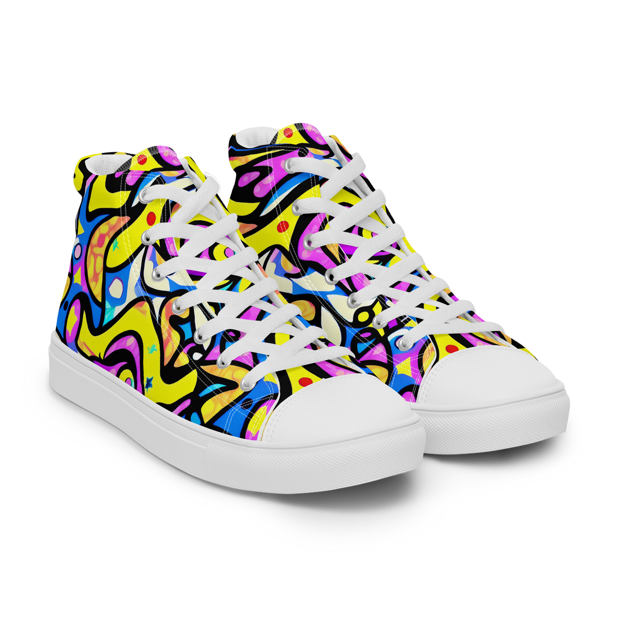 Women's High Top Canvas Shoes - Britto's Odyssey