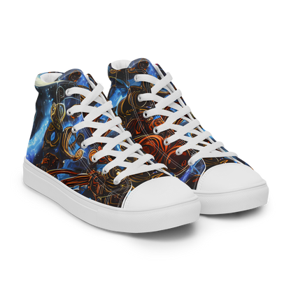 Men's High Top Canvas Shoes - Pimenov's Cosmos