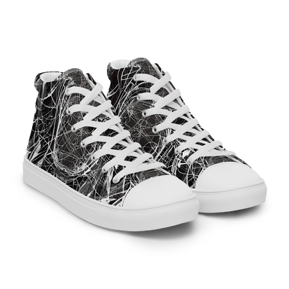 Men's High Top Canvas Shoes - Nexus of Lines