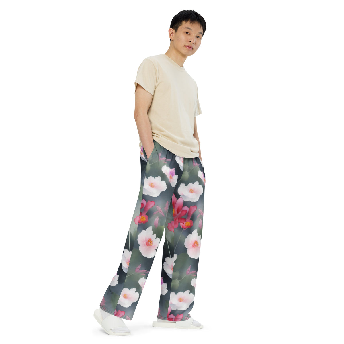 Wide-Leg Pants - Petal Reverie