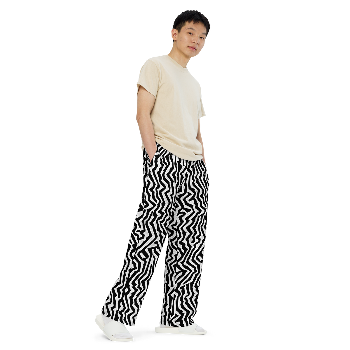 Wide-Leg Pants - Static Swirl