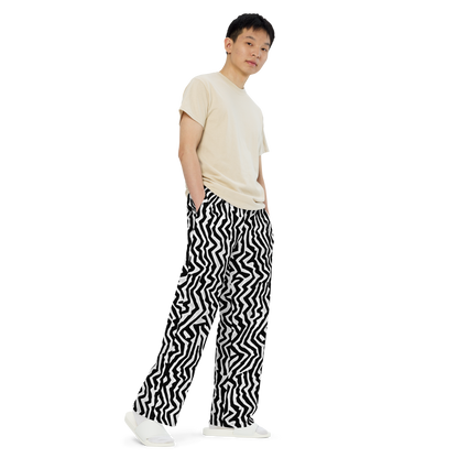 Wide-Leg Pants - Static Swirl