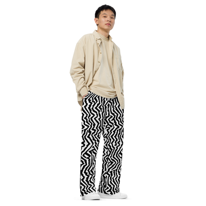 Wide-Leg Pants - Static Swirl
