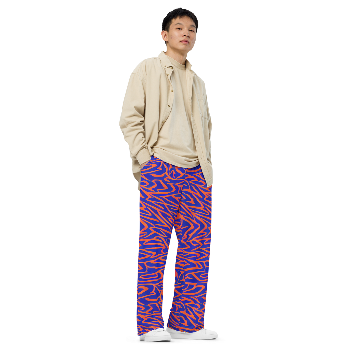 Wide-Leg Pants - Sapphire Swirl