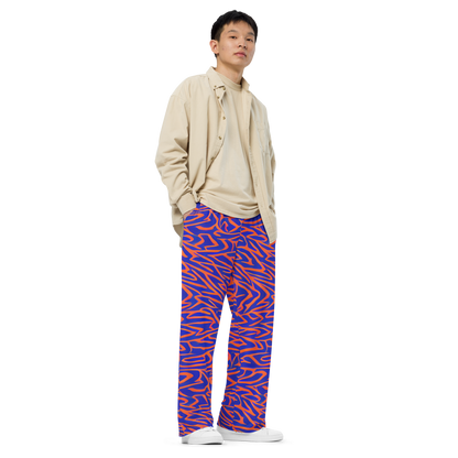 Wide-Leg Pants - Sapphire Swirl