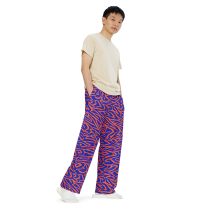 Wide-Leg Pants - Sapphire Swirl