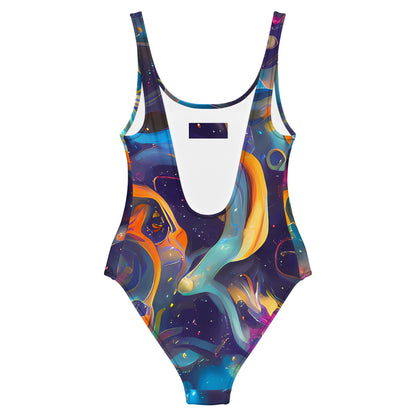 One-Piece Swimsuit - Brownian Flow