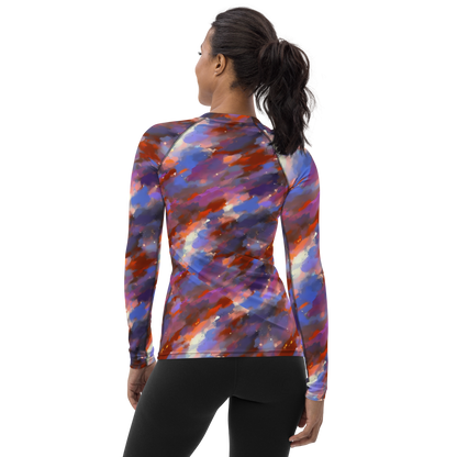 Women's Rash Guard - Celestial Brushstroke
