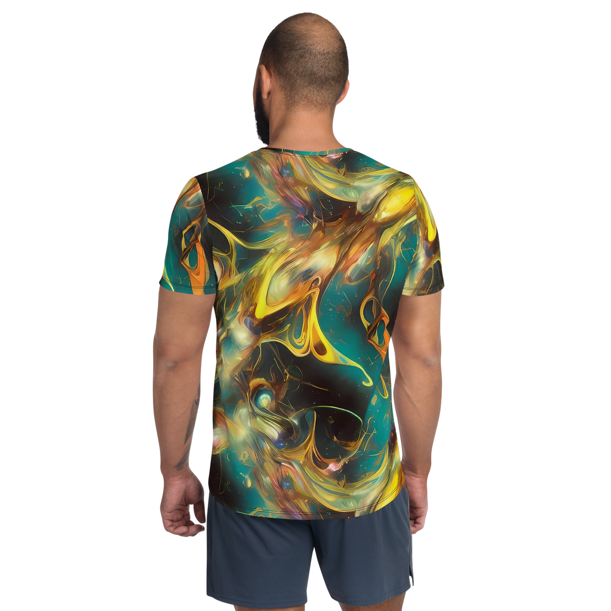 Men's Athletic T-Shirt - Elegant Whirl