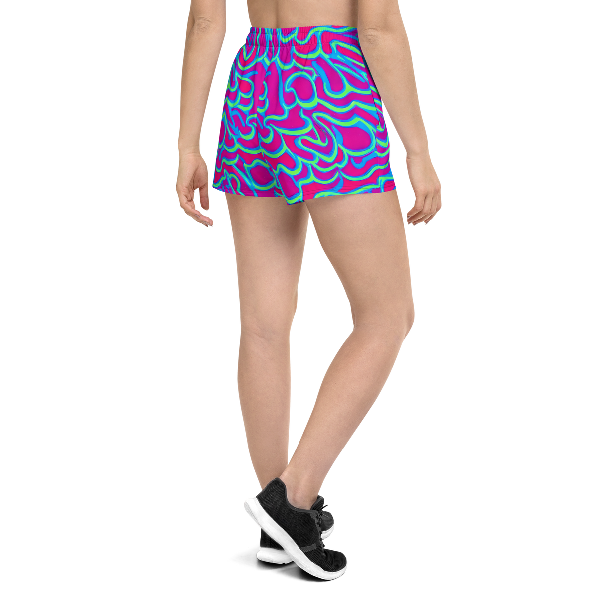 Women’s Athletic Shorts - Aquatic Ember