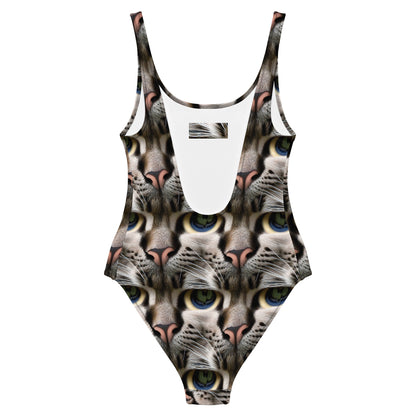 One-Piece Swimsuit - Feline Mirage