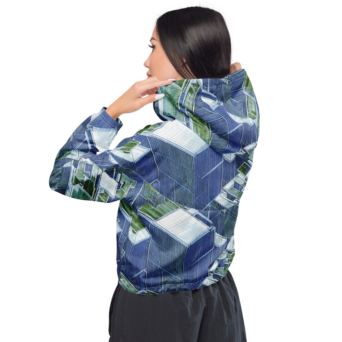 Women's Cropped Windbreaker - Urban Eden