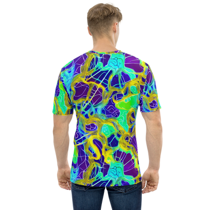 Men's Crew Neck T-Shirt - Neon Jungle Rhapsody