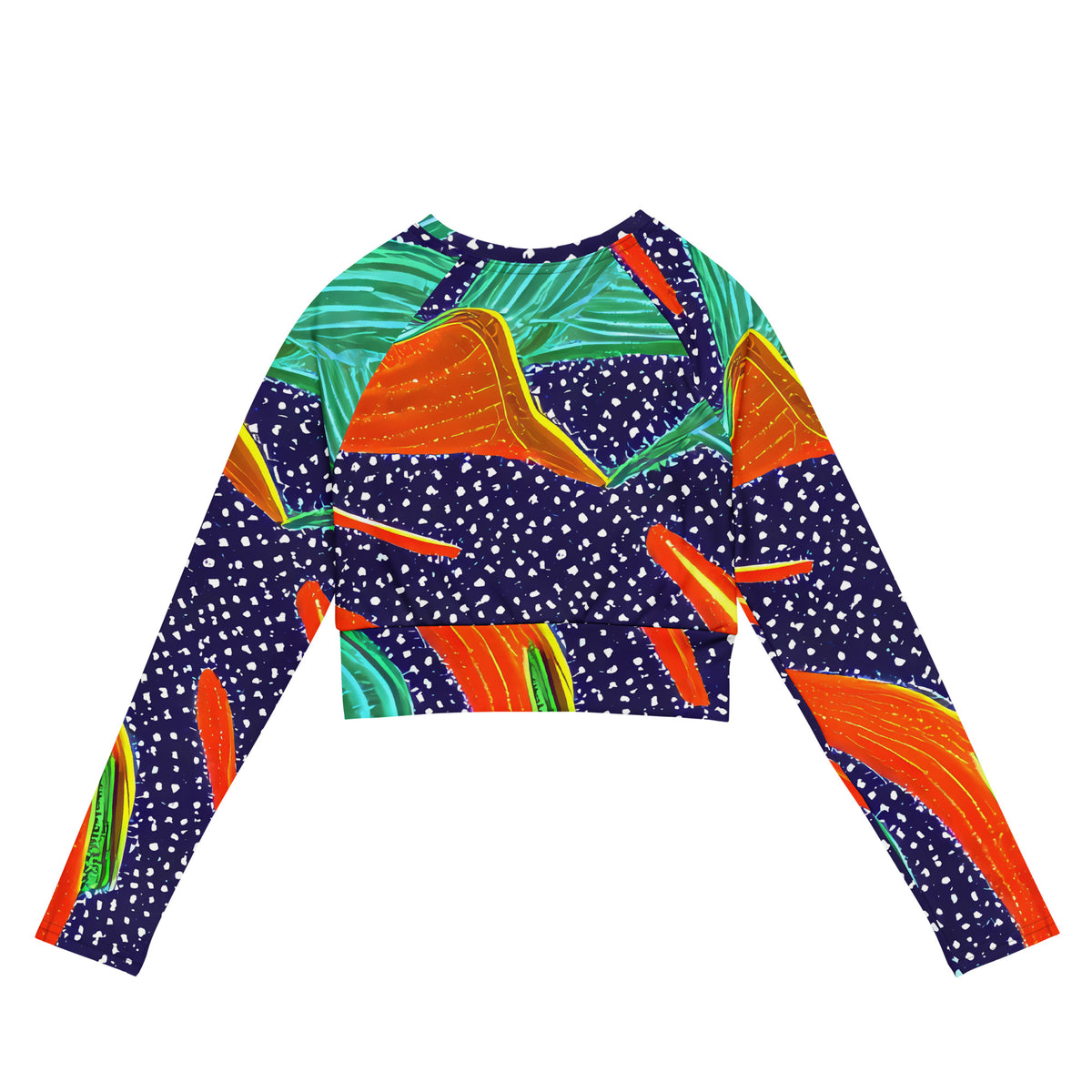 Long Sleeve Crop Top - Jungle Zephyr