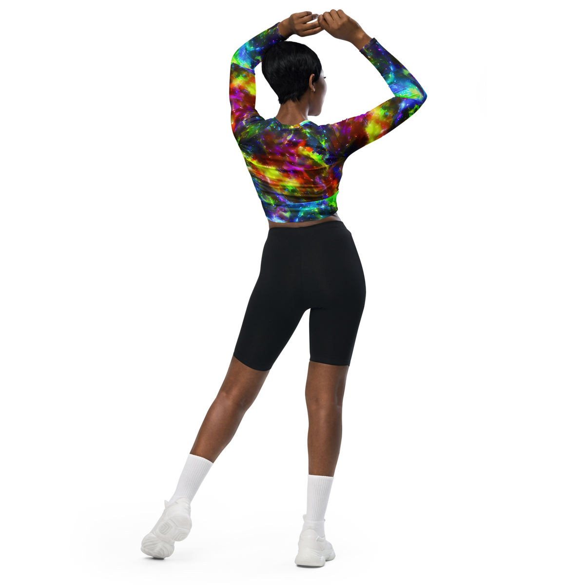 Long Sleeve Crop Top - Neer Nebula