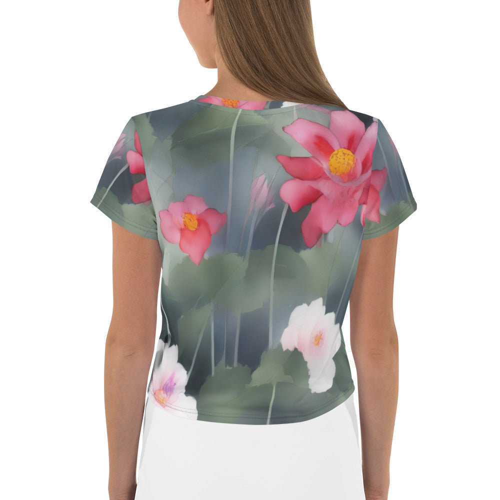 Women's Crop Tee - Petal Reverie