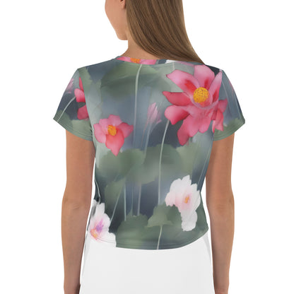 Women's Crop Tee - Petal Reverie