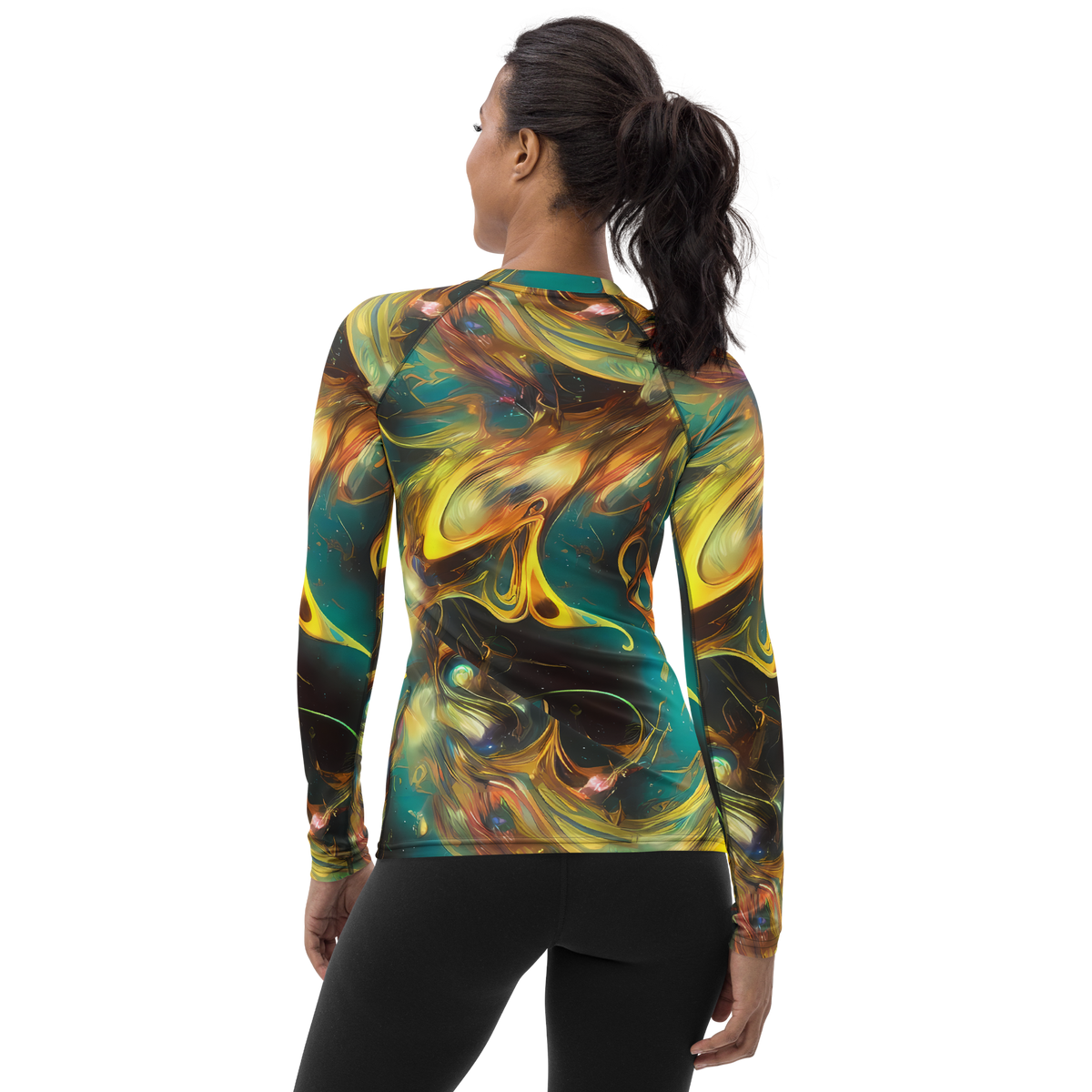 Women's Rash Guard - Elegant Whirl