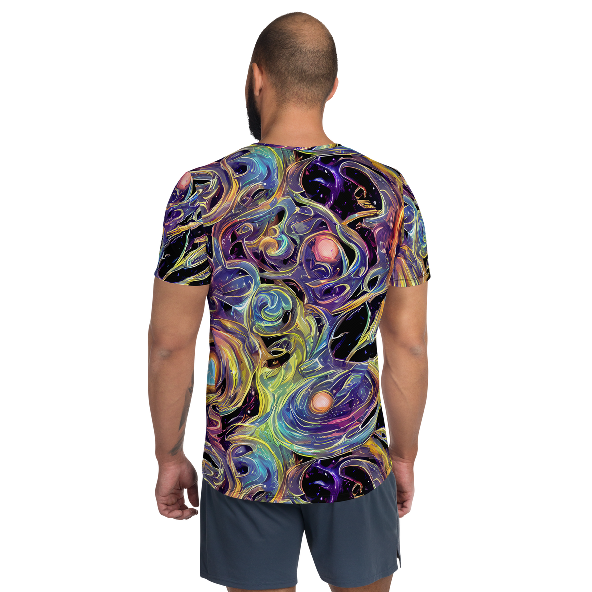 Men's Athletic T-Shirt - Lebacq Swirl