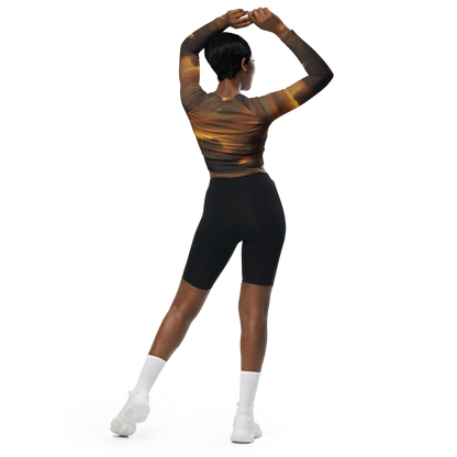 Long Sleeve Crop Top - Sunset Shores