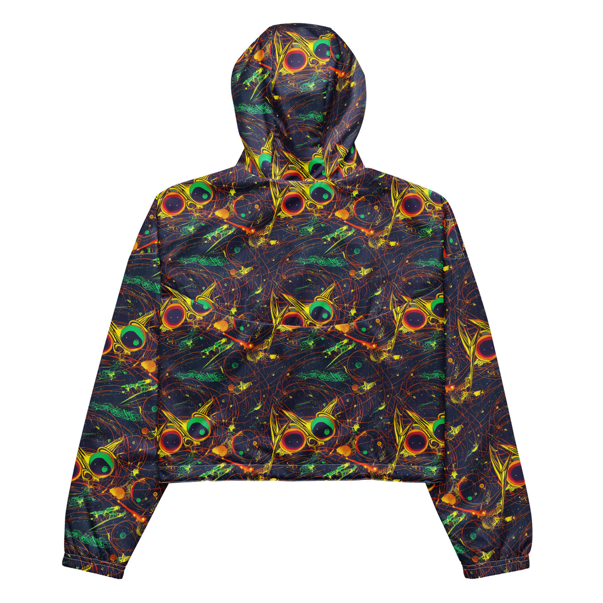 Women's Cropped Windbreaker - Sonic Universe