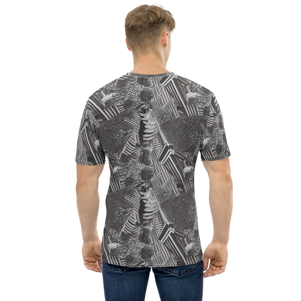 Men's Crew Neck T-Shirt - Piranesi's Web