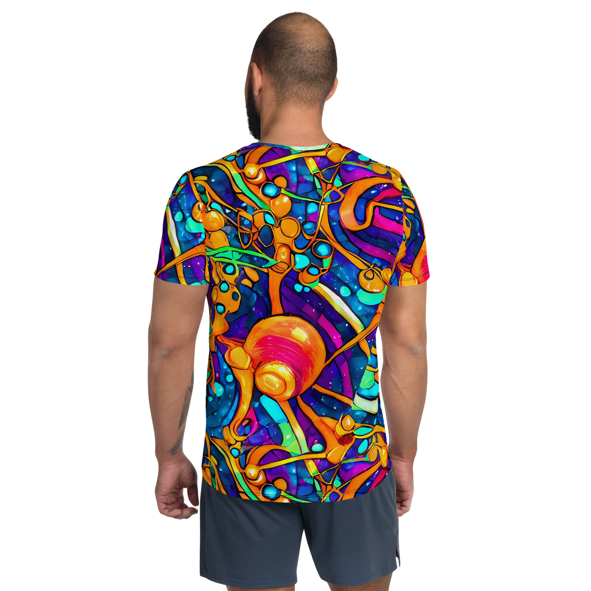 Men's Athletic T-Shirt - Iridescent Nebula